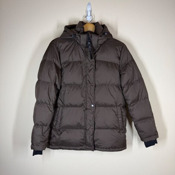 Quince Responsible Down Puffer Jacket Hot Fudge Womens Size S Minimalist Warm - Picture 3 of 12